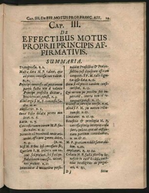 Cap. III. De Effectibus Motus Proprii Principis Affirmativis.