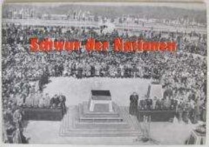 IIlustrierte Dokumentation der Gedenkkundgebung mit internationalen Delegationen im Konzentrationslager Buchenwald vom 11.4.1954