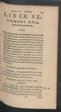 Liber Secundus Analyticorum priorum