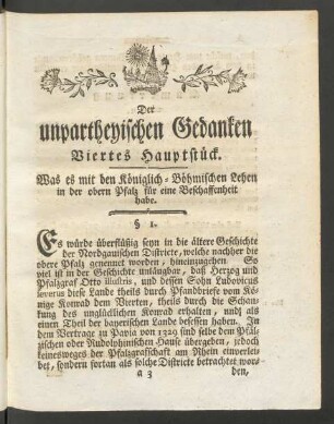 Der unpartheyischen Gedanken Viertes Hauptstück