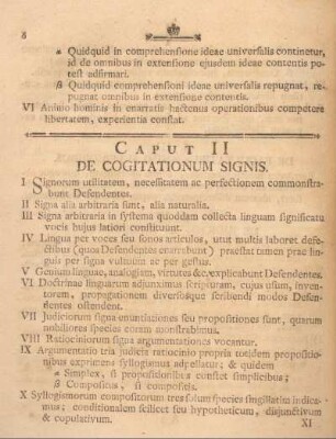 Caput II. De cogitationum signis.