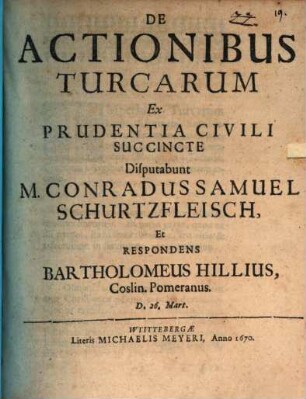 Disp. de actionibus Turcarum