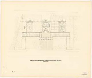 Verwaltungsgebäude der Sächsischen Bauernschaft, Dresden Entwurf II: Grundriss Keller