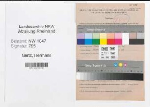 Entnazifizierung Hermann Gertz , geb. 04.04.1909 (Bauingenieur)
