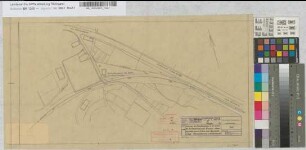 Sicherung des Bahnüberganges in km 10,645 der Bundesbahnstrecke Kreuztal-Amalienhütte durch Einbau einer Blinklichtanlage (Sterzenbachstraße in Hilchenbach): Lageplan, M. 1:1.000 Stnr.: 94, Iwü, Bunr.: 13, Blnr.: 1