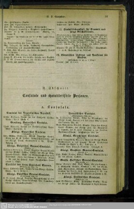 II.Abschnitt. Consulate und charakterisierte Personen