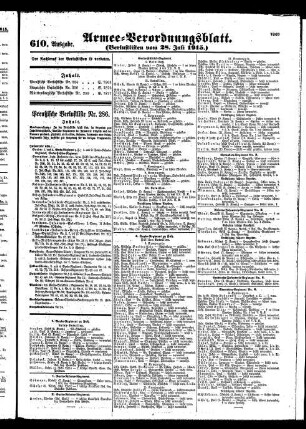 610. Ausgabe. Mittwoch, 28. Juli 1915