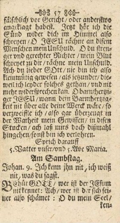 Am Sambstag