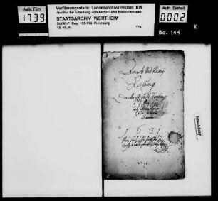 Amts- und Renteirechnung Virneburg