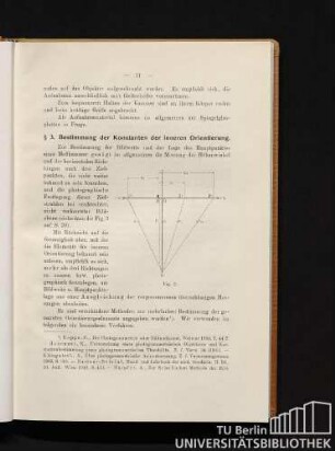 § 3. Bestimmung der Konstanten der inneren Orientierung.
