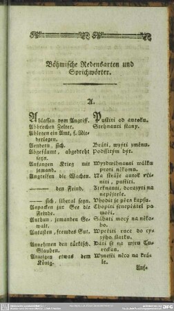 Böhmische Redensarten und Sprichwörter
