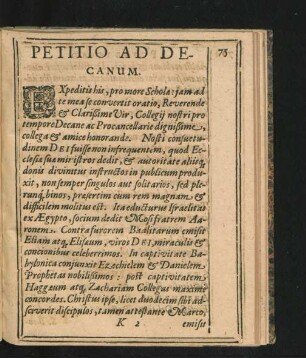Petitio Ad Decanum.
