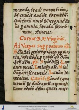 [2v-4v] Cursus Beatæ Mariæ Virginis