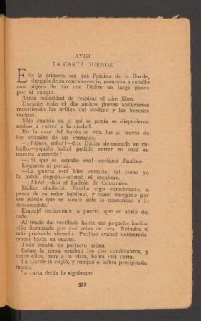 XVIII - La carta duende
