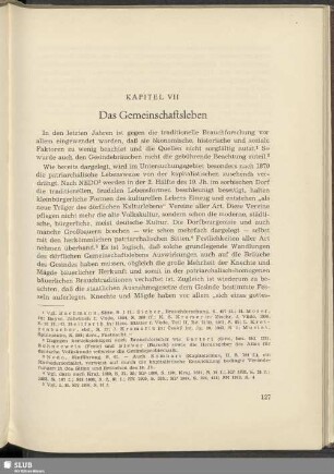 Kapitel VII Das Gemeinschaftsleben