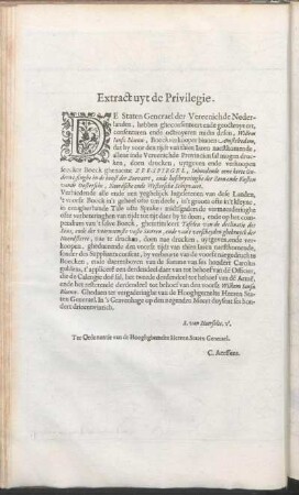 Extract uyt de Privilegie.
