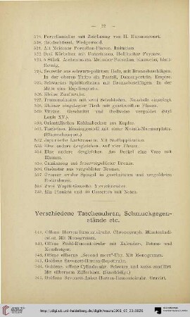 Verschiedene Taschenuhren, Schmuckgegenstände etc. (Nr. 540-737)