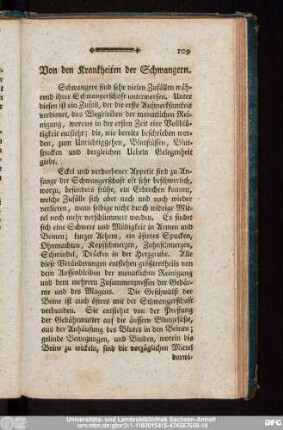 Von den Krankheiten der Schwangern.