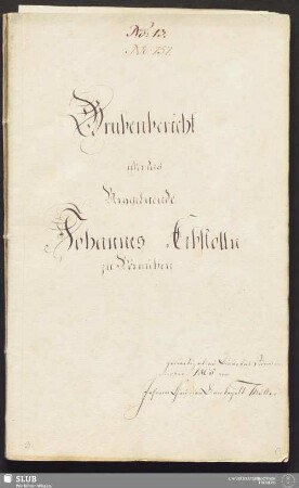 Grubenbericht über das Berggebaeude Johannes Erbstolln zu Börnichen - 17.6665 4.