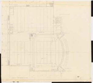 Stadttheater, Bottrop: Grundriss Parkettgeschoss 1:50
