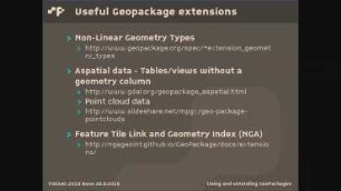 Using and extending GeoPackages