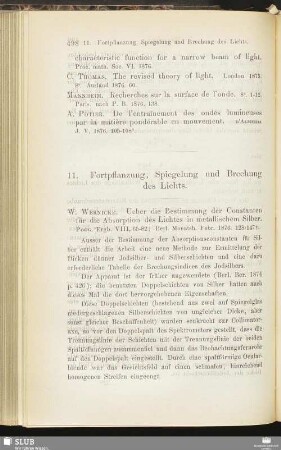 11. Fortpflanzung, Spiegelung und Brechung des Lichts