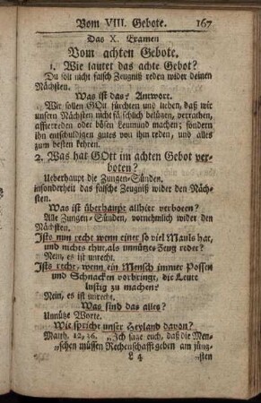 Das X. Examen. Vom achten Gebote