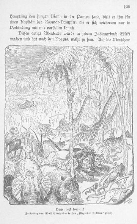 Hagenbeck kommt! Zeichnung von Adolf Oberländer in den "fliegenden Blättern" (1893).