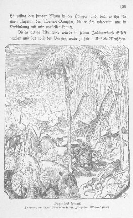 Hagenbeck kommt! Zeichnung von Adolf Oberländer in den "fliegenden Blättern" (1893).