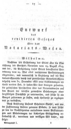 Entwurf des revidirten Gesetzes über das Notariats-Wesen