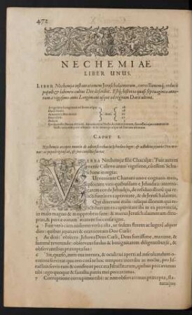 Nechemiae Liber Unus.