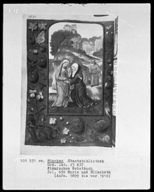 Flämisches Gebetbuch mit Kalender — Heimsuchung, Folio 69verso
