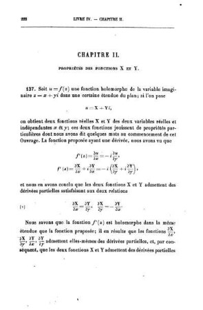 CHAPITRE II. - Propriétés des fonctions X et Y