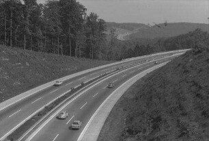 Rohrbrunn: Autobahn von der Brücke der B 8, Richtung Würzburg