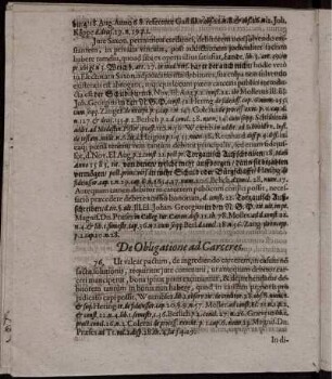De Obligatione ad Carceres