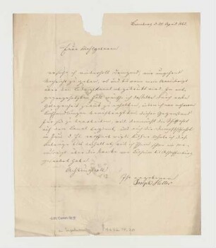 Brief von Joseph Heller an Joseph Engelmann