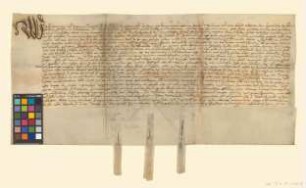 Obligation über 1000 Taler, die Joachim v. Wuthenow den Städten Berlin, Cölln und Rathenow leiht.