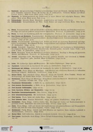 Waffen (Nr. 283-314)