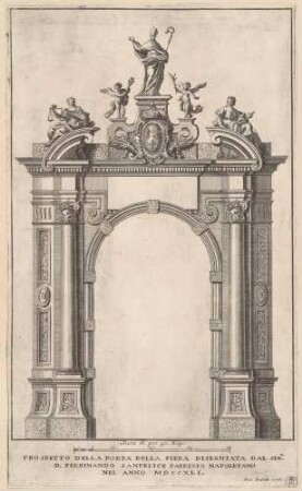 Eingangstor zum Festgelände in Neapel anlässlich der Geburt der Prinzessin Maria Isabel (1740–1742)