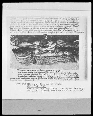 Cyrillus, Apologeticus quadripertitus — Gefangener Hecht, Folio 4verso