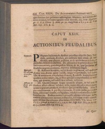 Caput XXIV. De Actionibus Feudalibus