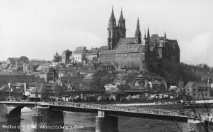 Meißen. Albrechtsburg u. Dom - Elbbrücke