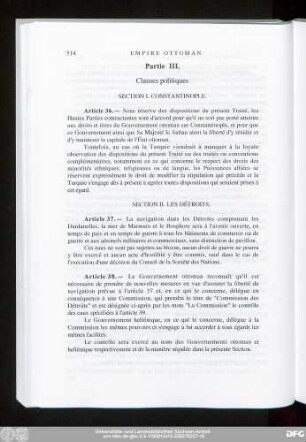 Partie III. Clauses politiques