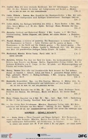 Marees-Gesellschaft (Nr. 285-303)