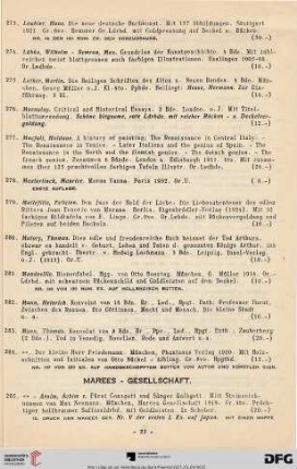 Marees-Gesellschaft (Nr. 285-303)
