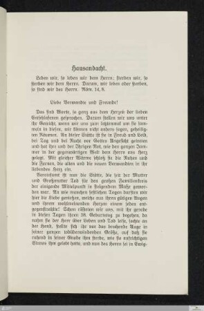 Hausandacht