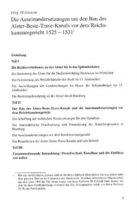 Die Auseinandersetzungen um den Bau des Alster-Beste-Trave-Kanals vor dem Reichskammergericht 1525-1531