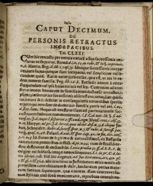 Caput Decimum. De Personis Retractus Incapacibus.
