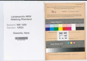 Entnazifizierung Hans Goesche, geb. 27.11.1901 (Arzt)