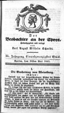21. Stueck, 24. Mai 1841